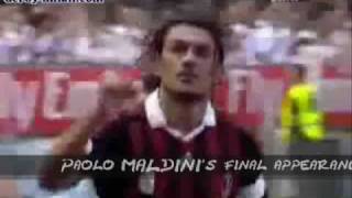 Paolo Maldini being insulted by Milan ultras in his retirement day [upl. by Eiloj619]