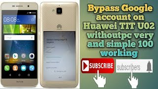 how to bypass Google account on Huawei TIT U02 [upl. by Tate]