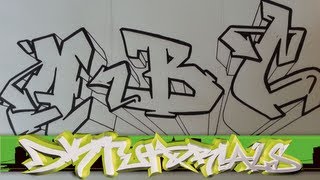 How to draw graffiti wildstyle  Graffiti Letters ABC step by step [upl. by Nangatrad629]