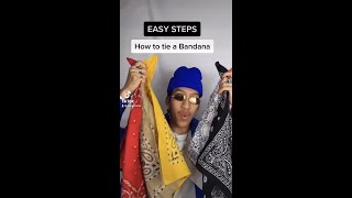 HOW TO TIE A BANDANA EASY STEPS [upl. by Salter]