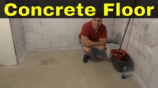 How To Clean A Concrete FloorTutorial [upl. by Bil]