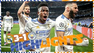 HIGHLIGHTS  Real Madrid 31 Manchester City  UEFA Champions League [upl. by Rombert]