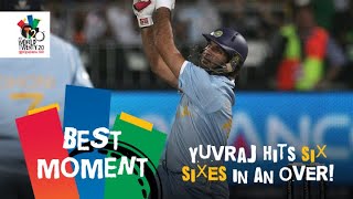 Yuvraj Singh slams six sixes off Stuart Broad  ENG v IND  T20 World Cup 2007 [upl. by Malka]