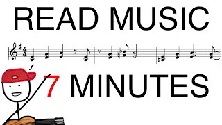 Read Sheet Music in 7 MINUTES guitar [upl. by Llabmik]