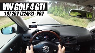 VW Golf 4 GTI 18T 20V 224PS  POV test drive [upl. by Naujuj]