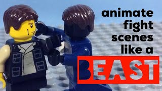 How to Animate Fight Scenes Like a Beast Lego Stop Motion Tutorial [upl. by Attelliw734]