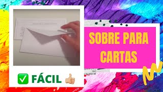 ¿Cómo hacer un sobre de papel para cartas PASO a PASO [upl. by Hatnamas535]