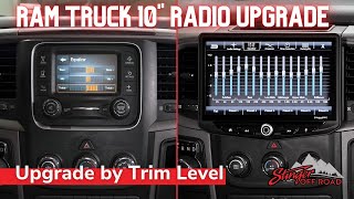 20132018 RAM Truck Radio Upgrade by Trim Level  HEIGH10  Integrated 10Inch Infotainment system [upl. by Einnor]