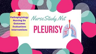 Pleurisy Pathophysiology Care Plan for Nursing Students NCLEX Help [upl. by Mcnamee]