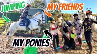 MY FRIENDS RIDE MY PONIES FOR THE FIRST TIME  Pony gymkhana games  Challenge social [upl. by Gayle]