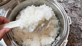 RICE COOKER Method  How I Make Steamed Rice [upl. by Ycul]