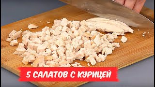 Обалденные САЛАТЫ с курицей  5 РЕЦЕПТОВ [upl. by Zsuedat]