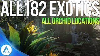 All 182 Exotic Item locations All Orchids Eggs amp Birds  Red Dead Redemption 2 [upl. by Anneuq615]