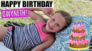 GWYNETH’S 8th BIRTHDAY POOL PARTY AND OPENING PRESENTS [upl. by Arin65]