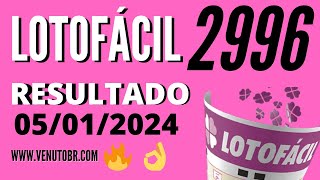 🍀 Resultado Lotofácil 2996 [upl. by Evander949]