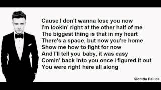 Justin Timberlake  Mirrors LYRICS [upl. by Barbie]