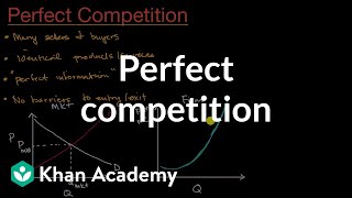 Perfect competition  Microeconomics  Khan Academy [upl. by Goodrow]