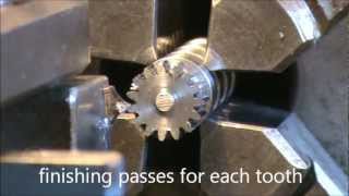 Broaching external gears on lathe  planetary gear [upl. by Notsle]