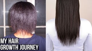 My Hair Growth Journey Relaxed Hair [upl. by Llemor]