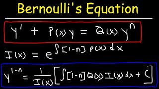 Bernoullis Equation For Differential Equations [upl. by Dyrrej456]