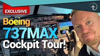 Boeing 737MAX Cockpit Tour [upl. by Ajax81]