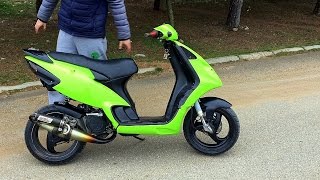 NRG 70cc MHR sound Gianelli ShotDellorto 21 [upl. by Akamahs213]