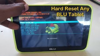 Hard Reset Any BLU Tablet [upl. by Nitnelav650]