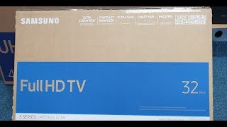 Samsung 32quot 5 Series Smart TV Unboxing and Setup [upl. by Ahseeyt]