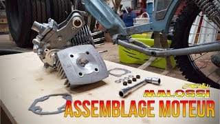 Montage kit 70cc FULL MALOSSI  rectification culasse  Projet 103 style Grasstrack Part6 [upl. by Frere]