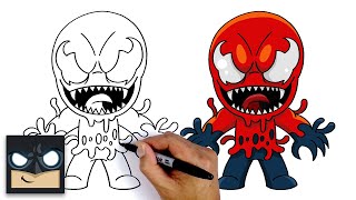 How To Draw Toxin Symbiote  Step By Step Tutorial [upl. by Atnauqal]