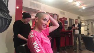 Woman shaving head Gold Buzzcut 44 [upl. by Hesoj]