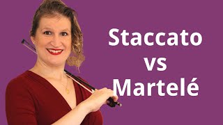 Staccato vs Martelé Violin Bow Technique [upl. by Tica]