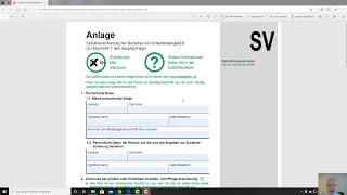 ALG II Antrag Anlage Sozialversicherung Anlage SV [upl. by Arman]