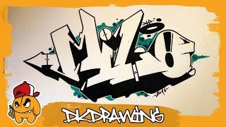 How to draw graffiti names  Milo 26 [upl. by Ynnam]