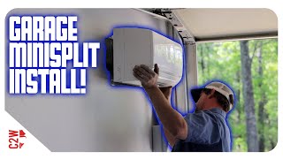 Ductless Mini Split Install IN MY GARAGE  AC amp Heating System [upl. by Ynohtnaleahcim888]