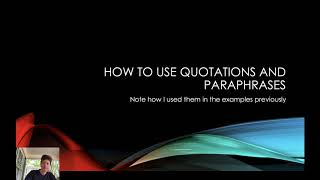 Quoting and Paraphrasing in MLA [upl. by Anait176]