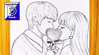 Dessins damour  Tutoriel de dessin facile pour la SaintValentin  Dessin facile pour les filles [upl. by Hestia]