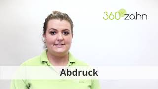 Abdruck  Was ist ein Abdruck  DentalLexikon  360°zahn [upl. by Savdeep]