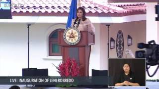 Inaugural speech of VP Leni Robredo [upl. by Anaehr]