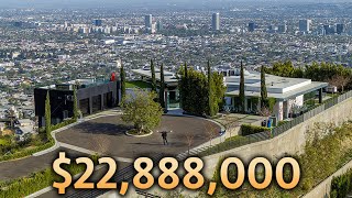 Touring a Los Angeles Modern Mansion Overlooking the Entire City [upl. by Gardiner]