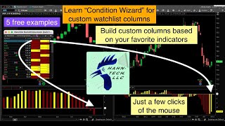 Thinkorswim Condition Wizard Watchlist [upl. by Narcho]