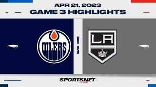 NHL Game 3 Highlights  Oilers vs Kings  April 21 2023 [upl. by Huesman]