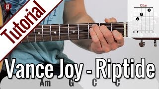 Vance Joy  Riptide  Gitarren Tutorial Deutsch [upl. by Eenobe365]