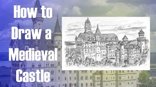 How to Draw a Medieval Castle [upl. by Lilla]