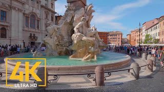 Rome Italy  4K Virtual Walking Tour around the City  Travel Guide [upl. by Sikleb]