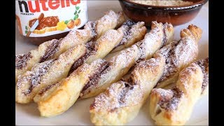 CHOCOLATE PUFF PASTRY TWISTS  Quick and easy recipes [upl. by Zacharias]