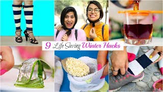 9 LIFE Saving WINTER HACKS You MUST TRY  BeautyHacks Fun Anaysa [upl. by Rimas]