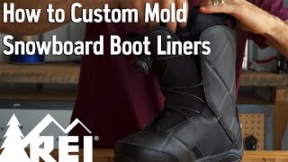 Snowboarding How to Custom Mold Snowboard Boot Liners [upl. by Ydnelg]