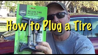 How to Plug a Tire Nail in tire repair [upl. by Aivekahs]