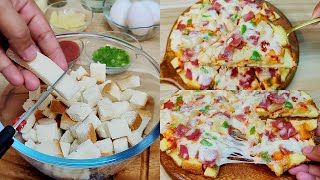 Pan Pizza  Pan Bread pizza  10 Minute Delicious Bread Pizza Recipe  No Bake No oven [upl. by Devona]